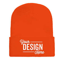 Yupoong Solid Cuff Beanie - Color: Blaze Orange
