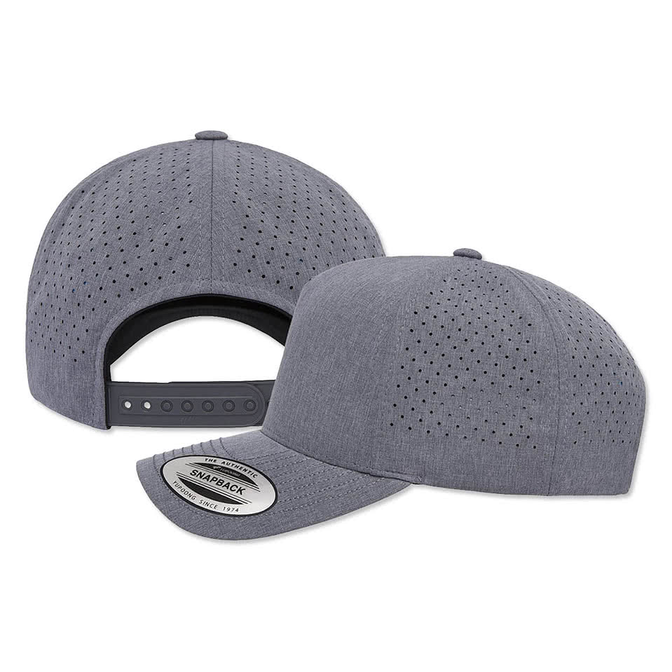 Yupoong Classics Perforated Snapback Baseball Hat - Embroidered