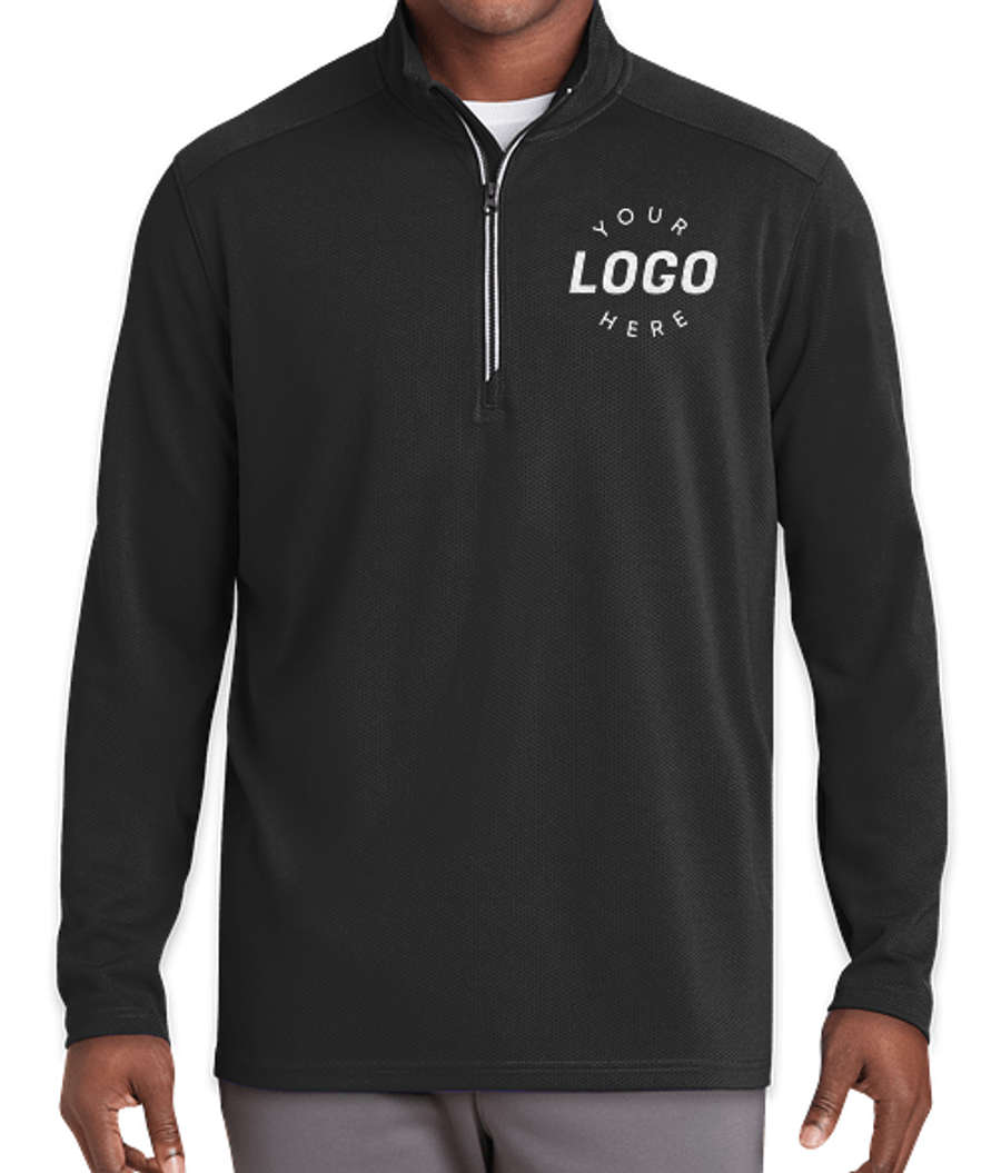 Sport-Tek Sport-Wick Quarter Zip Performance Pullover in Black