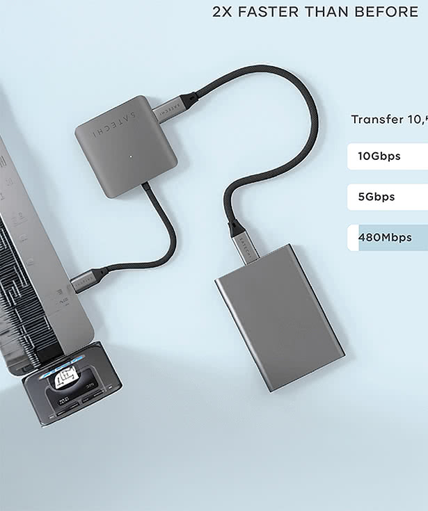 Satechi 4-Port USB-C Hub w/PD