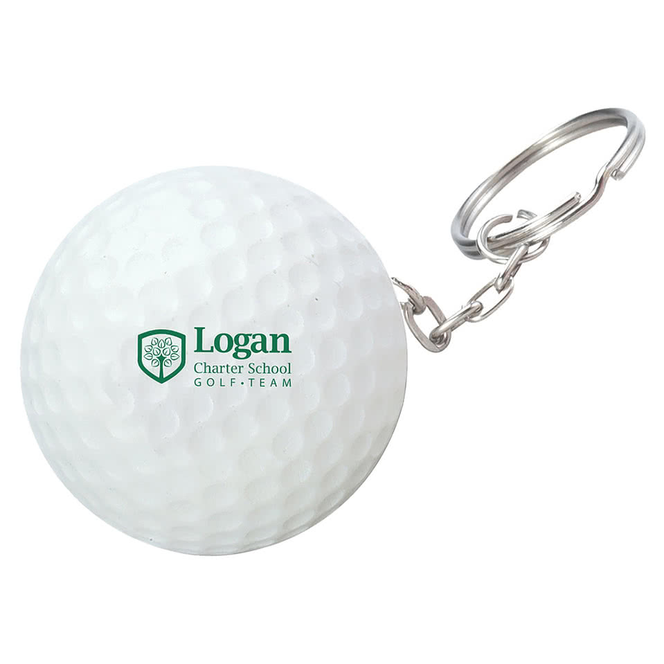 Classic Golf Ball Stress Reliever Keychain