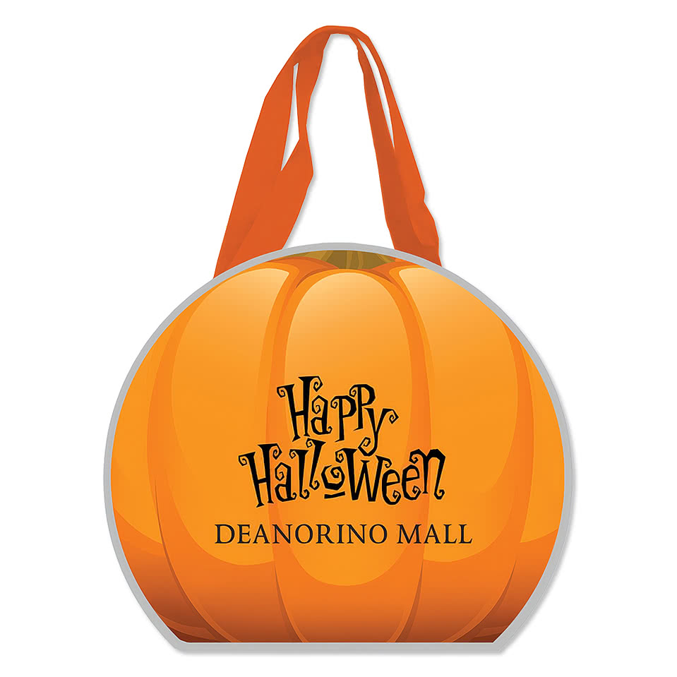 Reflective Halloween Pumpkin Non-Woven Shopper Tote Bag