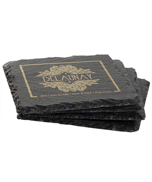 Square Slate Coasters (Set of 4)