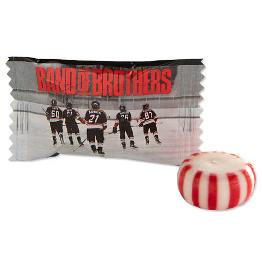 Full Color Individually Wrapped Peppermints (Case of 2000) in White