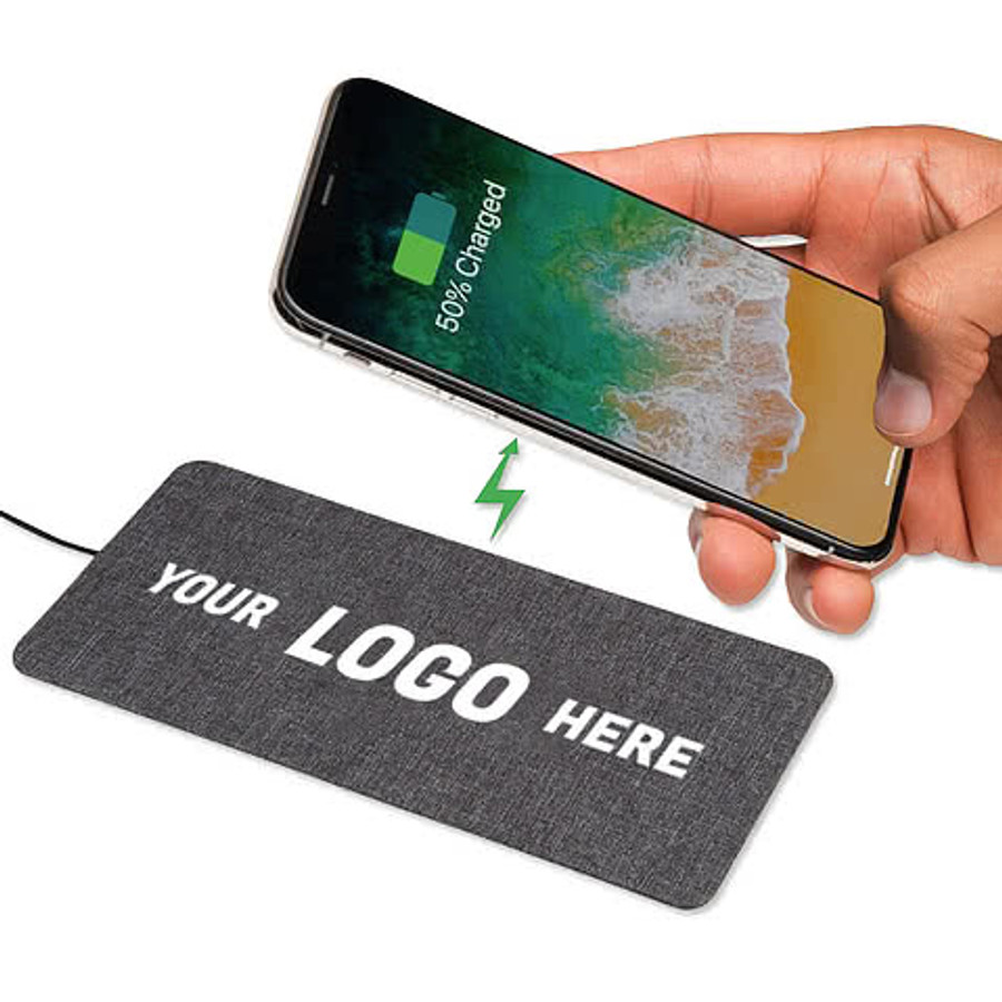 Ultra Thin Fabric 5W Portable Wireless Charging Pad in Gray