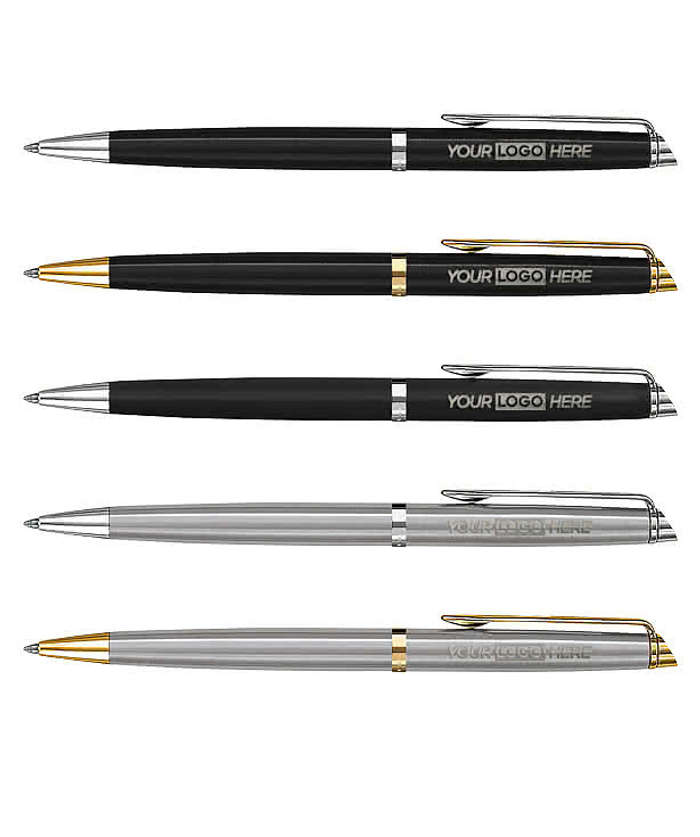Laser Engraved Waterman Hemisphere Ballpoint Pen (blue ink)