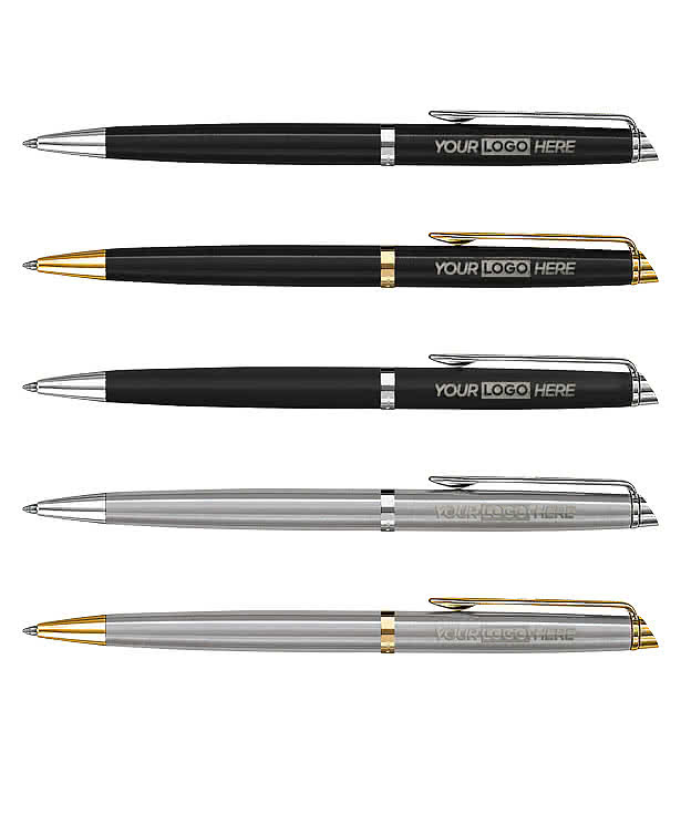 Laser Engraved Waterman Hemisphere Ballpoint Pen (blue ink)