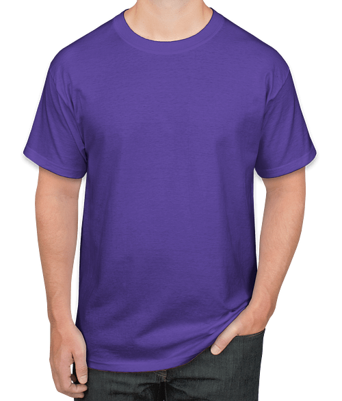 Hanes Authentic T-shirt in Purple