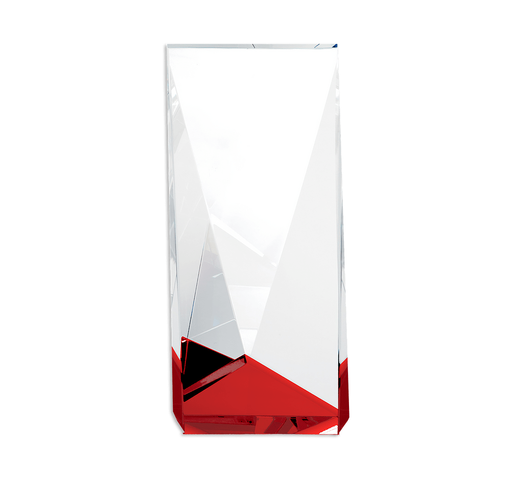 Laser Engraved Color Accent Crystal Tower-default