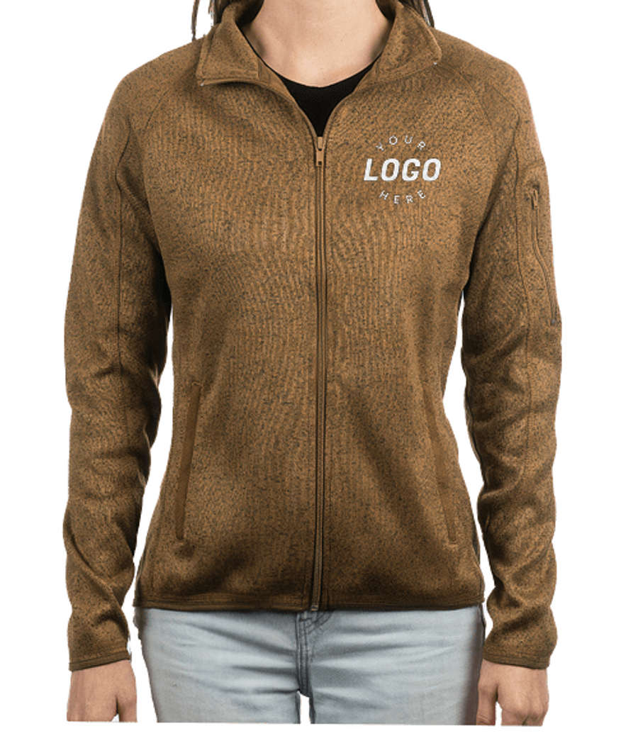 Burnside Women's Sweater Knit Full-Zip Jacket in Coyote