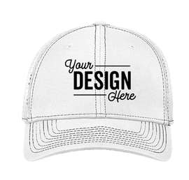New Era 39THIRTY Contrast Stitch Stretch Fit Mesh Hat - Color: White / Black