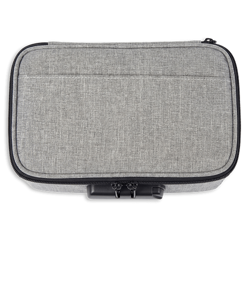 Heathered Stash Bag With Lock in GRAY