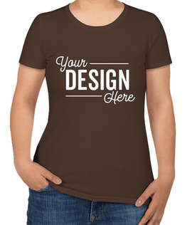 Canada - Fruit of the Loom Women's 100% Cotton T-shirt - Color: Chocolate