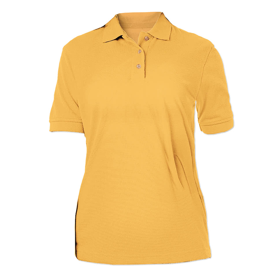 Blue Generation Women's Scotchgard Treated Pique Polo - Embroidered