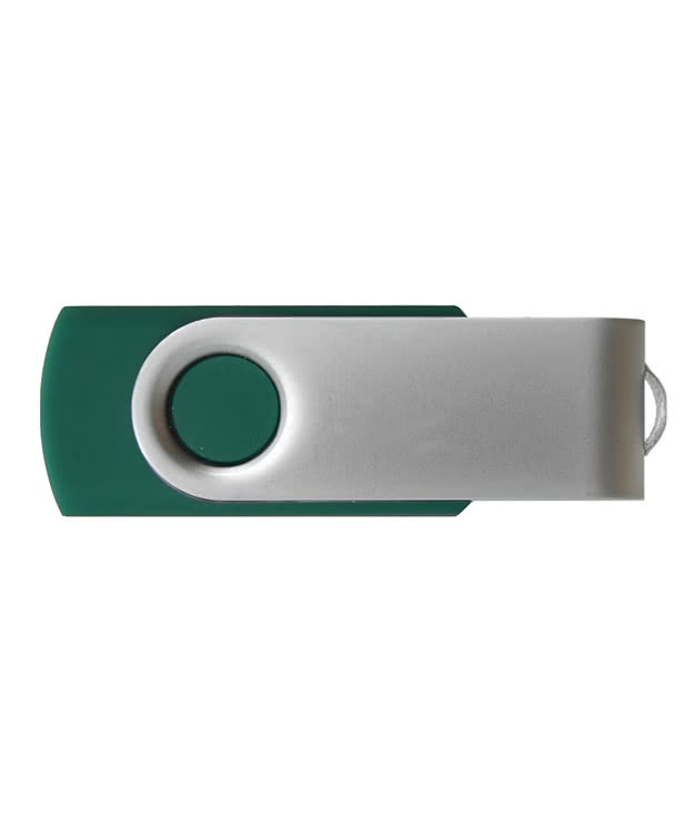 Full Color Silver Swivel USB Flash Drive 16GB