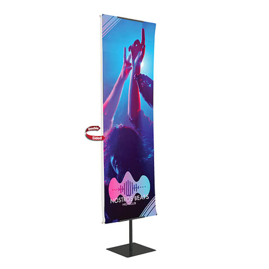 Full Color 24" x 92" Everyday Display Double-Sided Banner Kit in Kelly Green