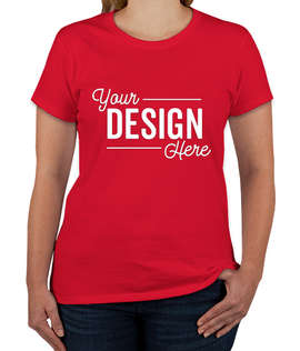 Gildan Women's 100% Cotton T-shirt - Color: Red