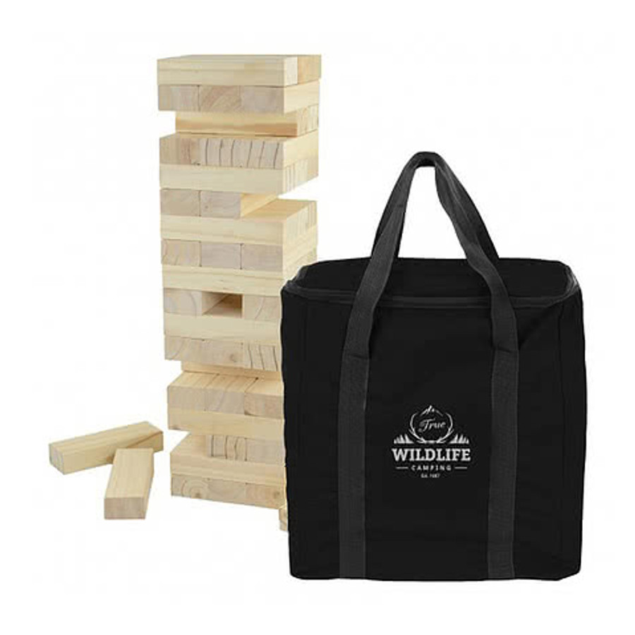 Full Color Giant Tumble Tower Game in Black