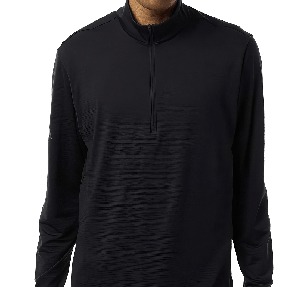 Adidas Textured Stripe Recycled Performance Quarter-Zip Pullover-default
