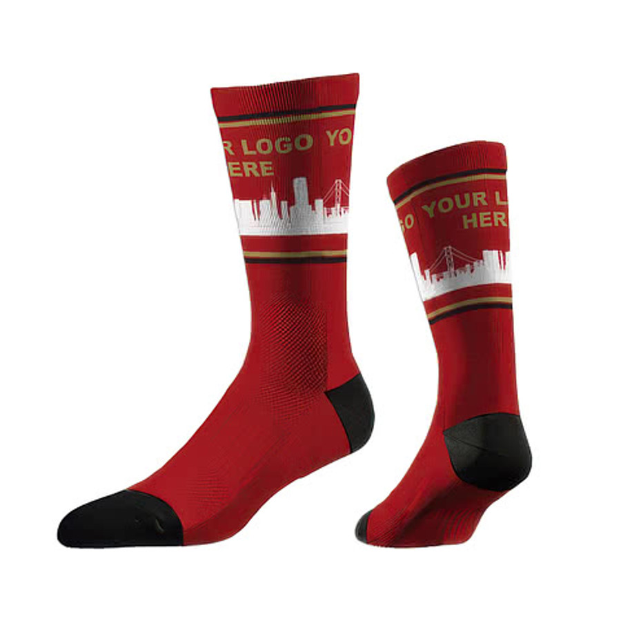 San Francisco Skyline Crew Socks in San Francisco Skyline