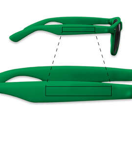 Rubberized Finish Fashion Sunglasses - Color: Kelly Green
