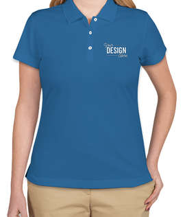 Adidas Women's ClimaLite Performance Polo - Color: Shock Blue / White