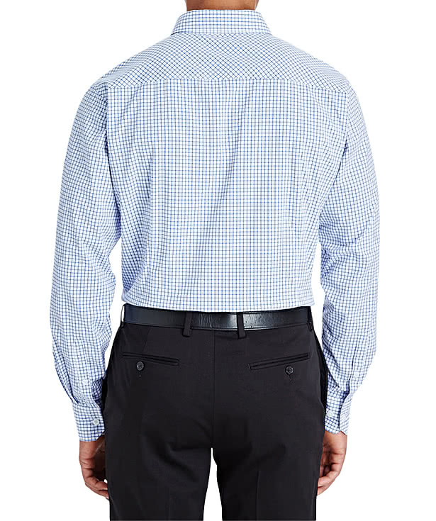 Devon & Jones CrownLux Micro Windowpane Performance Dress Shirt - Printed