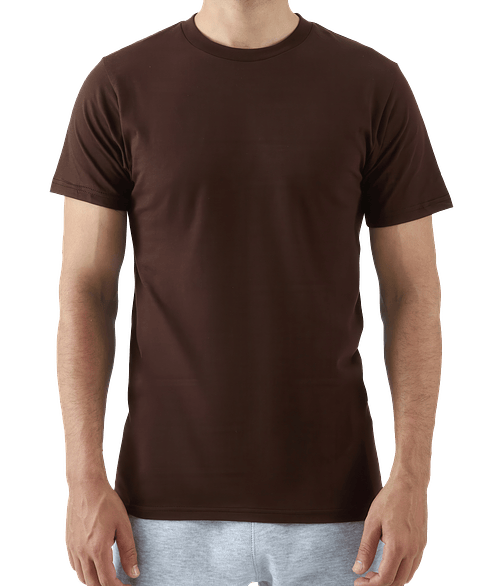 Zuni 100% Cotton Crewneck T-shirt in Chocolate