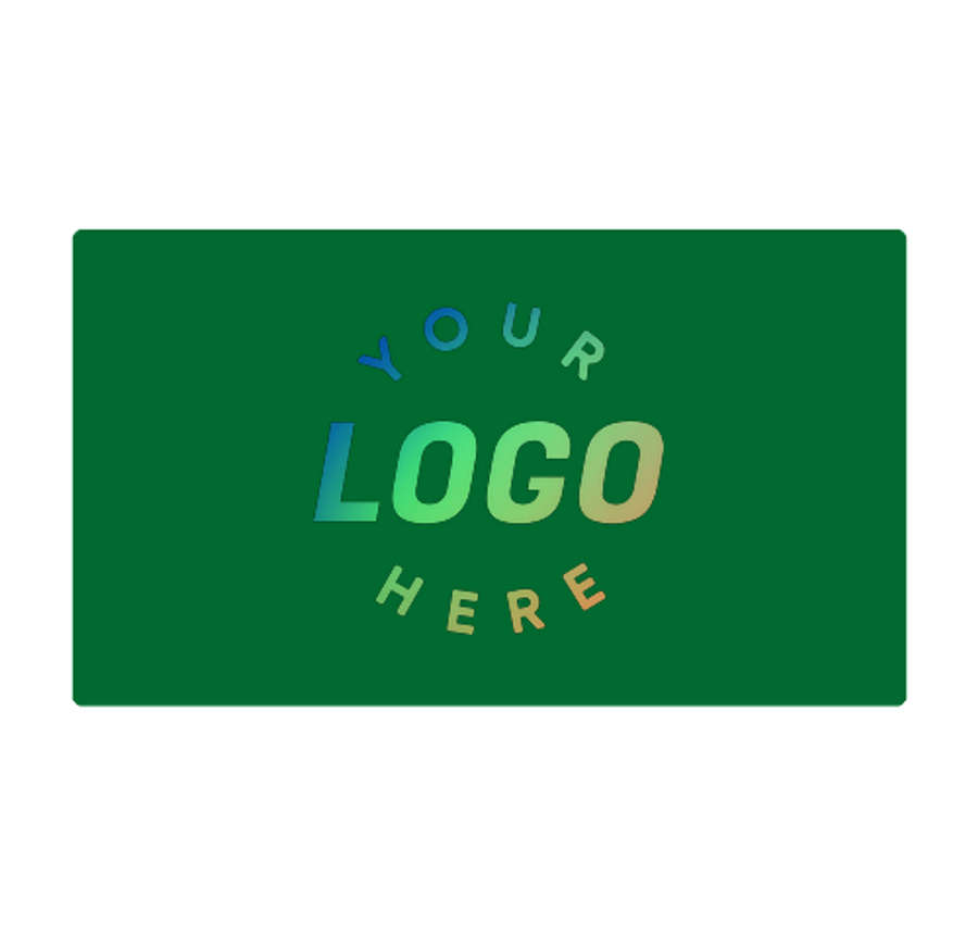 2" x 3.5" Horizontal Solid Plastic Business Cards in Kelly Green