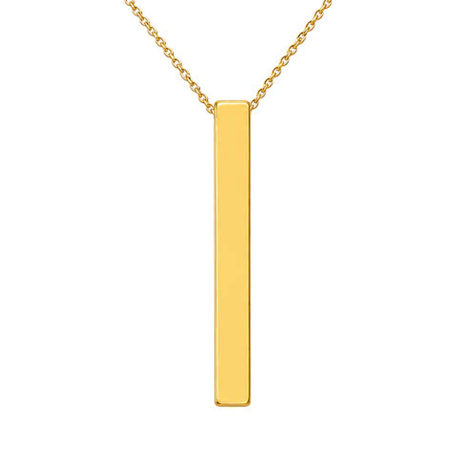 Laser Engraved Thin Chain Bar Bracelet