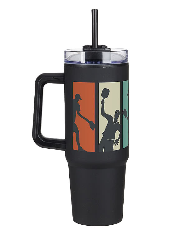 Full Color 30 oz. Octava Stainless Steel Tumbler with Straw