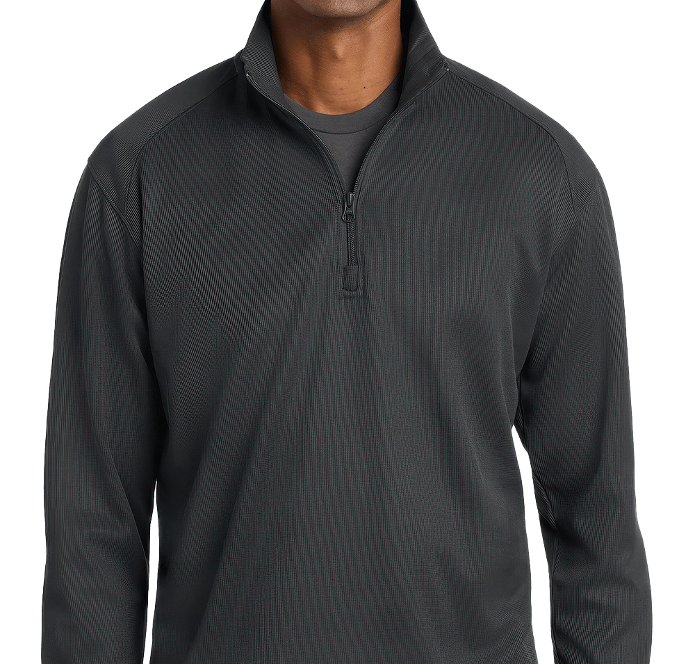 Port Authority Vertical Texture Quarter Zip Pullover-default
