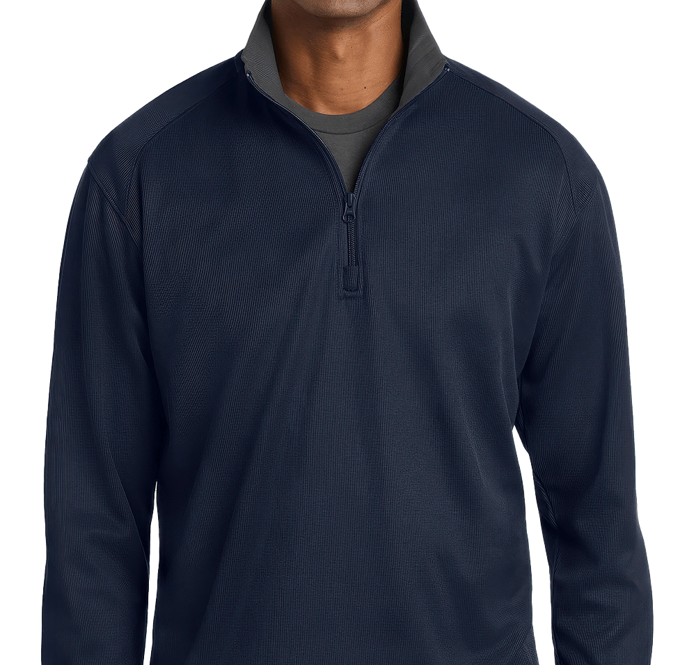 Port Authority Vertical Texture Quarter Zip Pullover-default
