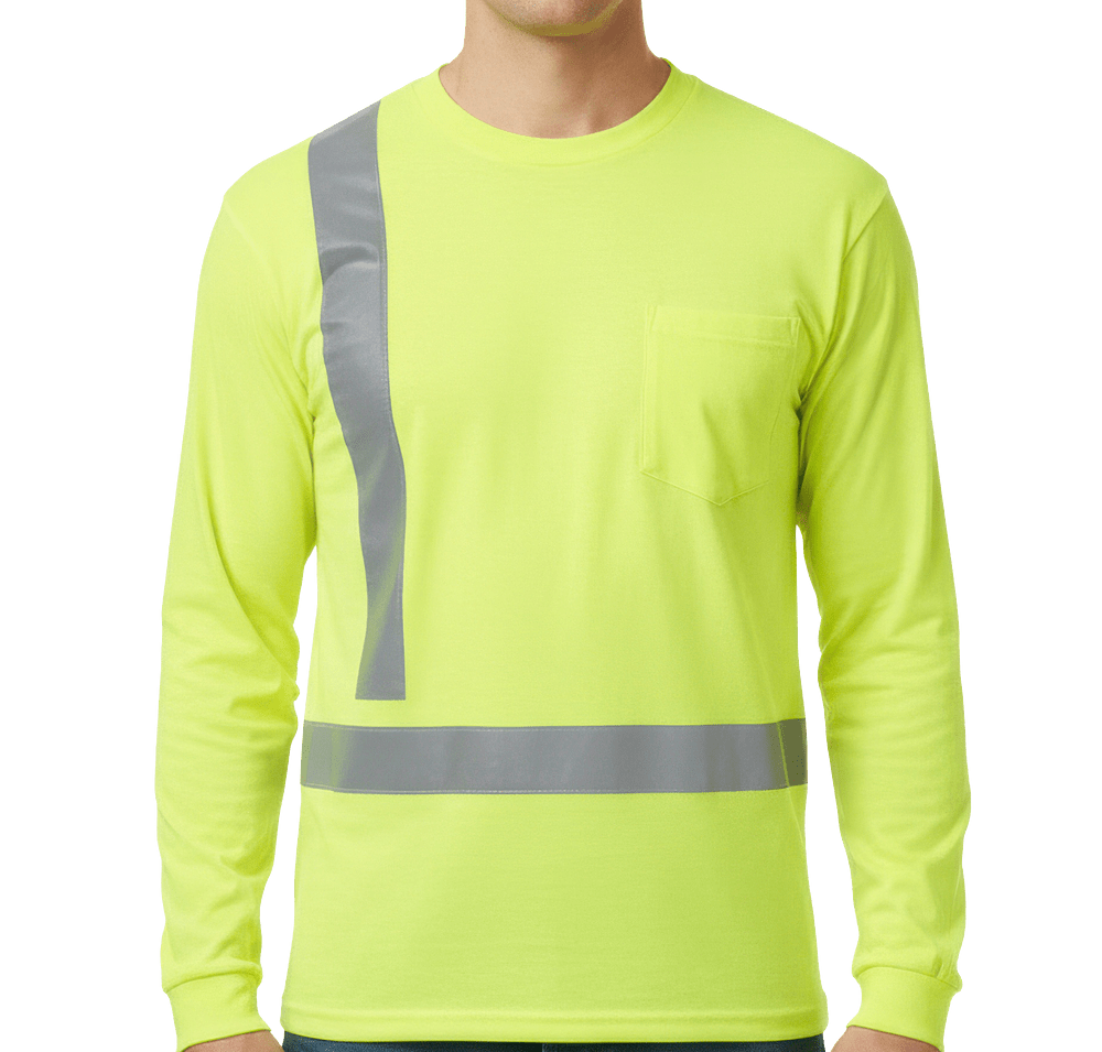 Red Kap Hi-Visibility Long Sleeve Performance Pocket T-Shirt-default