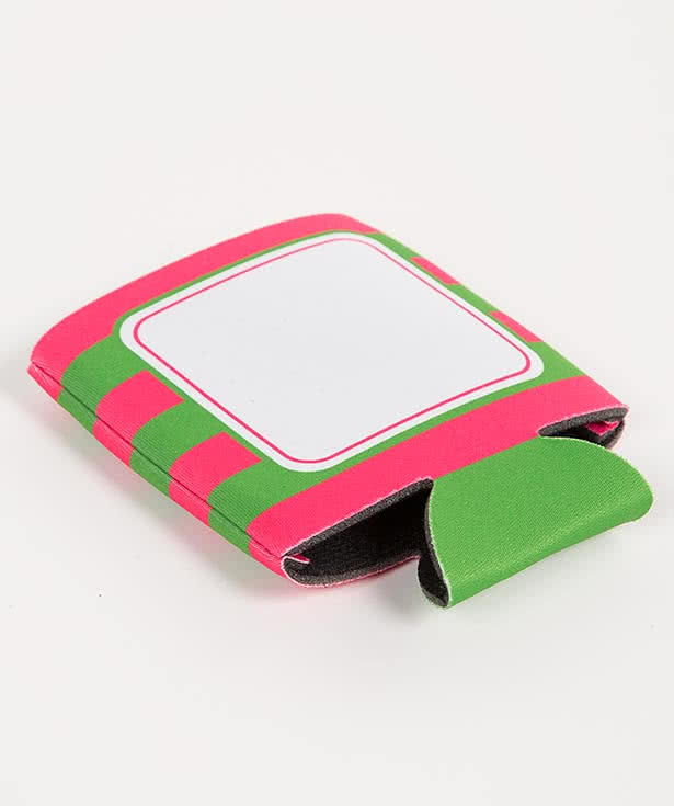 Full Color Stripe Foldable Can Cooler