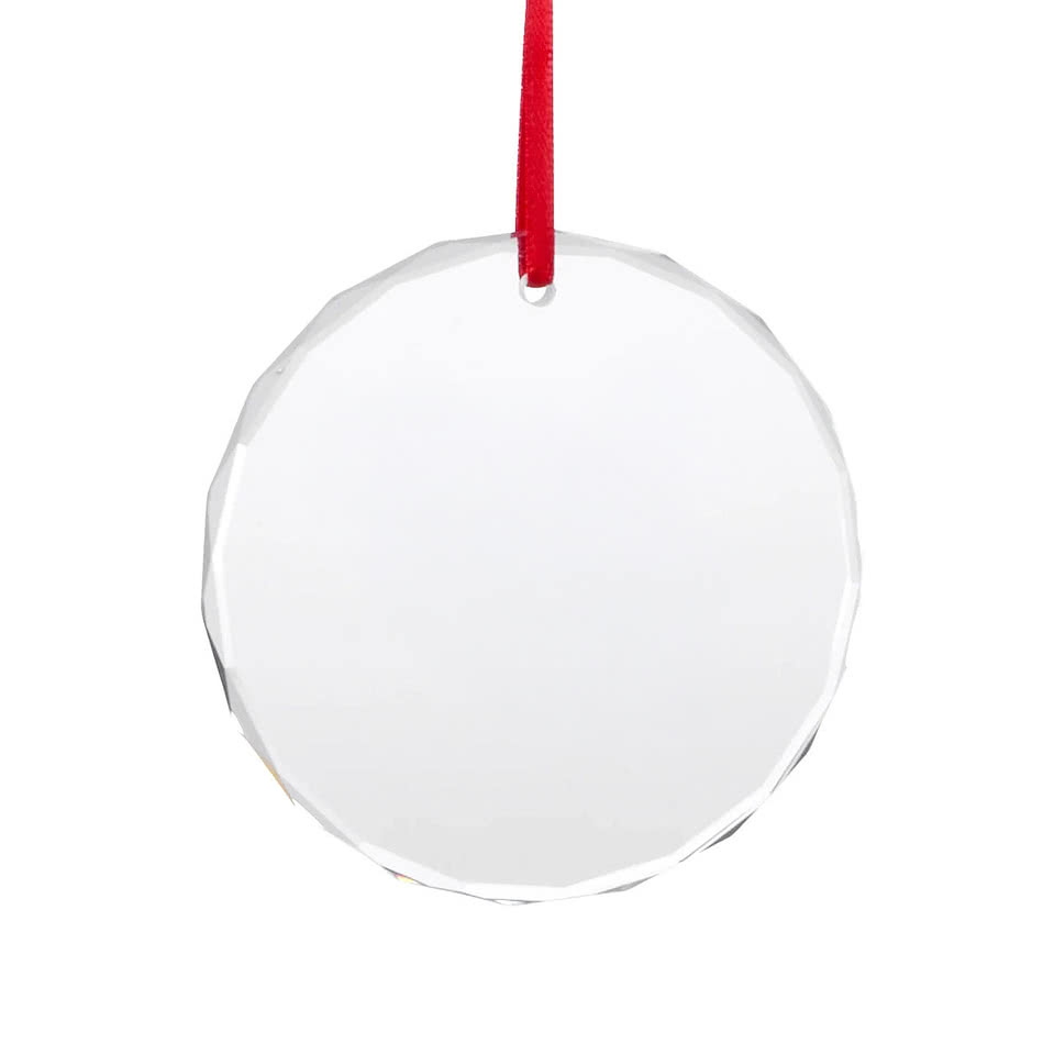 3" Mirrored Glass Circle Ornament