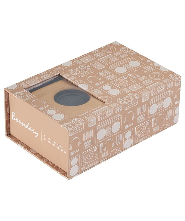 Laser Engraved Boundary Natural Bamboo Portable Bluetooth Speaker
