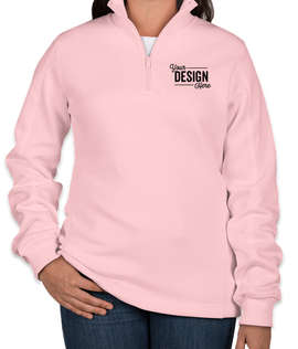 Sport-Tek Premium Women's Quarter Zip Sweatshirt - Color: Pink
