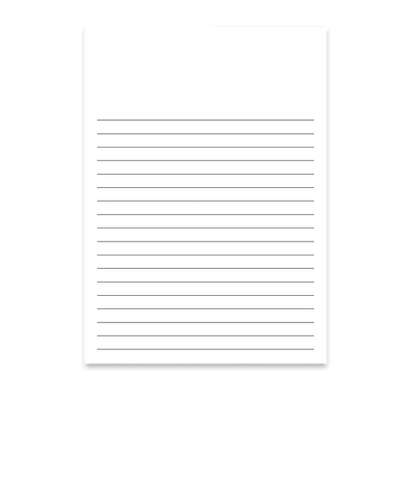Full Color Souvenir 5" x 7" Lined Scratch Pad - 50 sheets/pad - White