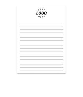 Full Color Souvenir 5" x 7" Lined Scratch Pad - 25 sheets/pad
