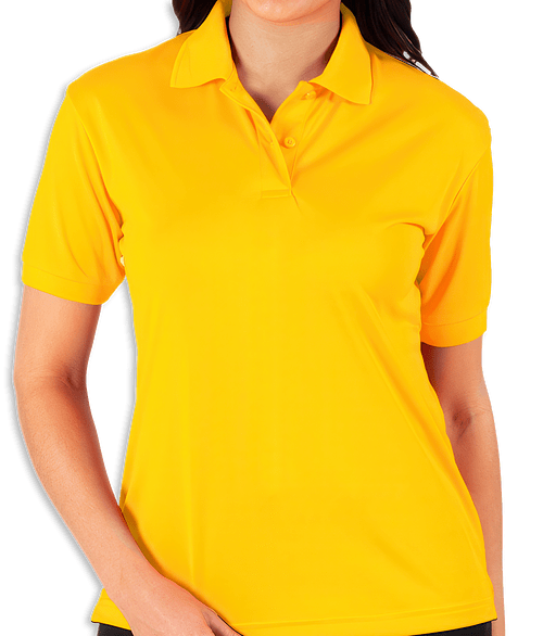 Blue Generation Women's Snag Resistant Performance Polo - Embroidered in Yellow