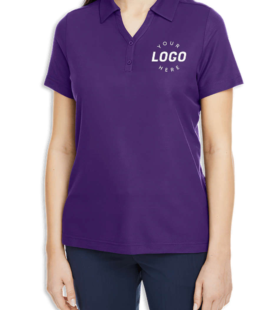 Core 365 Women's Fusion ChromaSoft Performance Pique Polo - Printed in Campus Purple