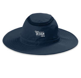 Port Authority Outdoor UV Wide Brim Bucket Hat - Color: Dress Blue Navy