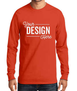 Port & Company Tall Essential Long Sleeve T-shirt - Color: Orange