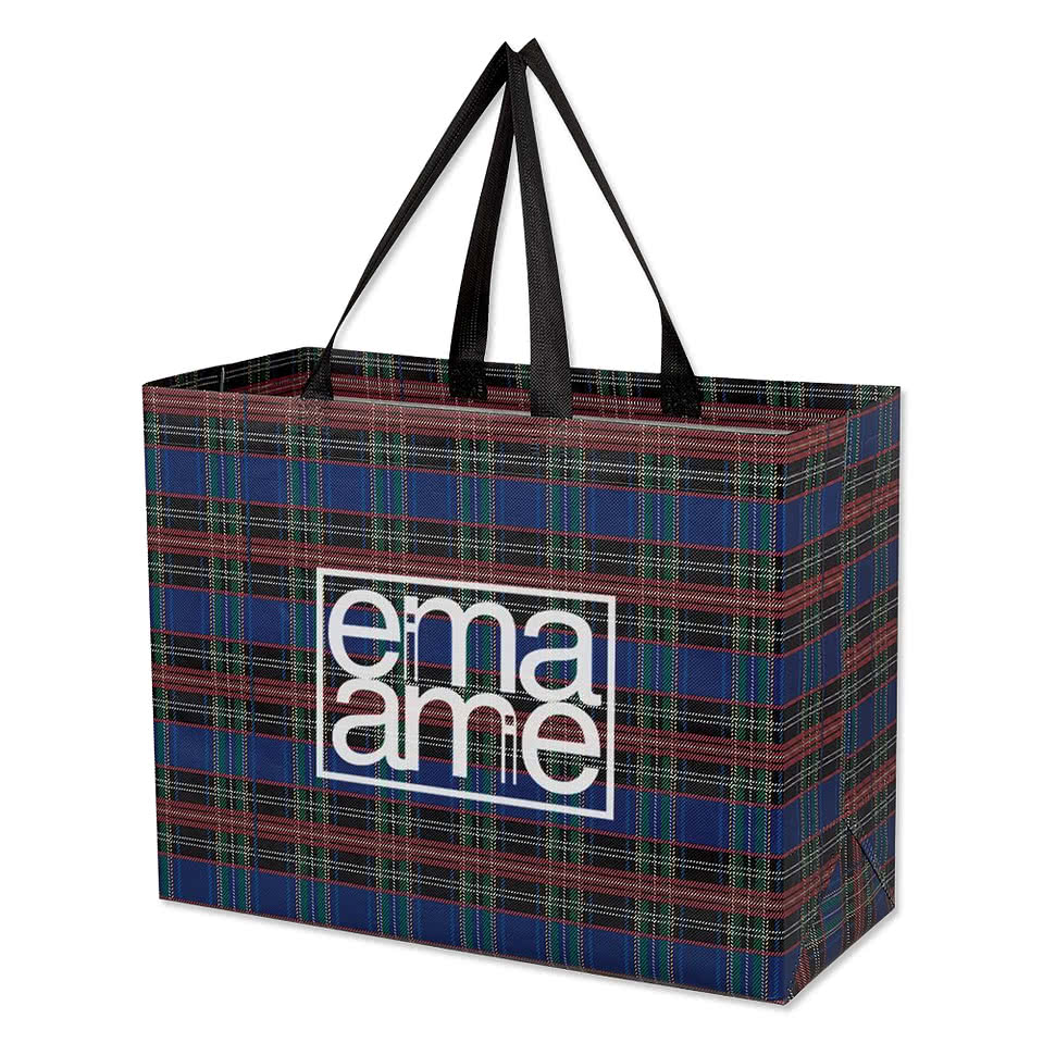 Soho Tartan Laminated Non-Woven Shopper Tote Bag