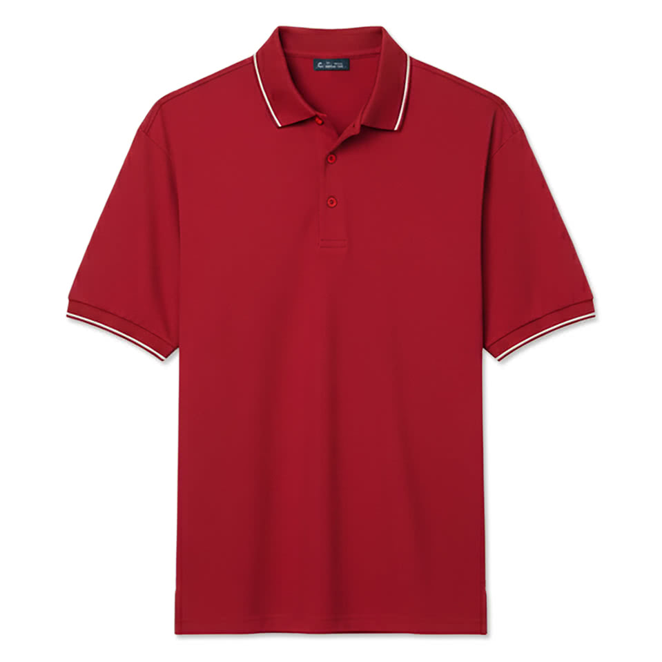 Blue Generation BLU-X-DRI Striped Trim Performance Polo