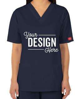 Dickies Women's V-Neck Scrub Top - Color: Navy
