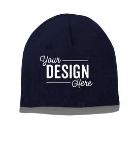 Sportsman Bottom Stripe Beanie - Color: Navy / Gray