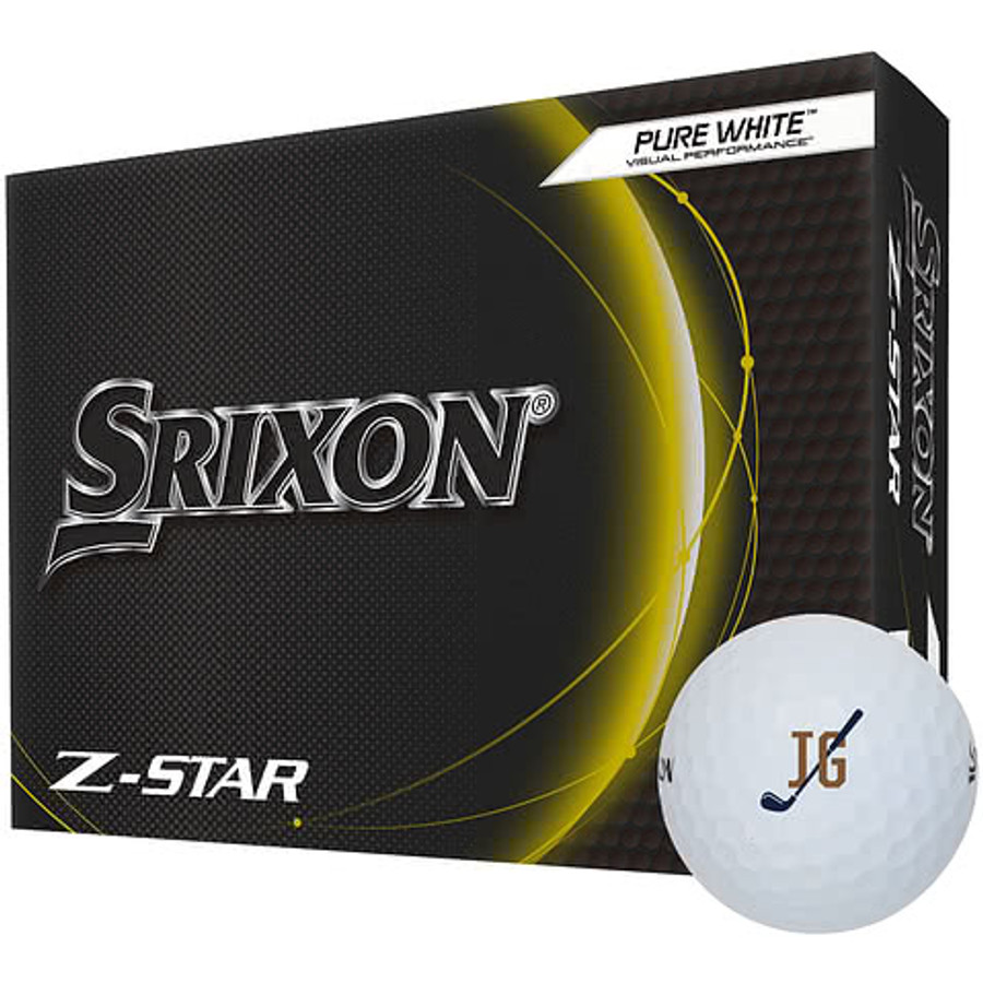 Full Color Srixon Z-Star Golf Balls (Box of 12) in White