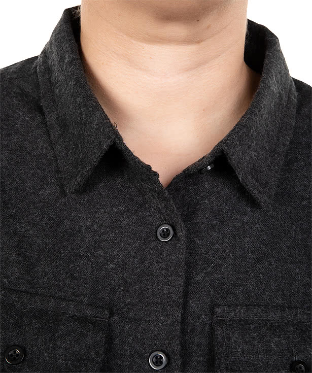 Burnside Women's Solid Flannel Long Sleeve Shirt